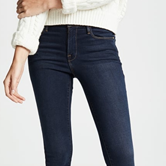 FRAMELe High Skinny Raw Edge Slit Rivet Jeans - Picture 3 of 13